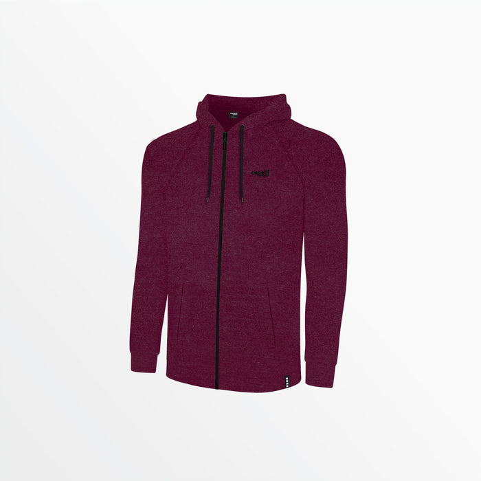 capelli MEN'S HEATHERED ZIP UP HOODIE Heather Maroon