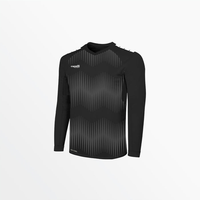 capelli MEN'S MADISON STATIC ⅠⅠ LONG SLEEVE GOALKEEPER JERSEY WITH PADDING Black