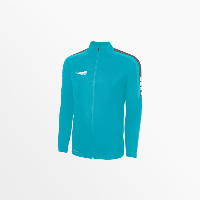 capelli MEN'S MADISON TRAINING JACKET Turquoise Medium Grey