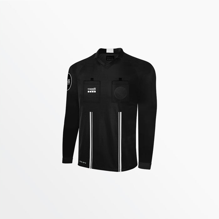 capelli MEN'S OFFICIAL REFEREE V-NECK LONG SLEEVE JERSEY Black