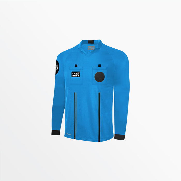 capelli MEN'S OFFICIAL REFEREE V-NECK LONG SLEEVE JERSEY Referee Blue