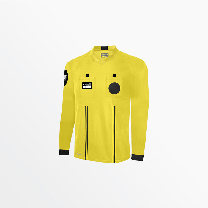 capelli MEN'S OFFICIAL REFEREE V-NECK LONG SLEEVE JERSEY Referee Yellow