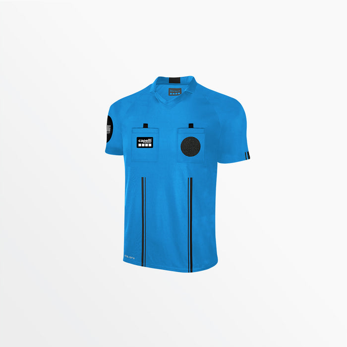 capelli MEN'S OFFICIAL REFEREE V-NECK SHORT SLEEVE JERSEY Referee Blue