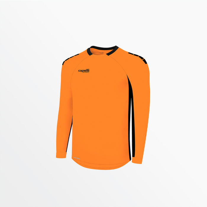 capelli MEN'S PITCH LONG SLEEVE GOALKEEPER JERSEY WITHOUT PADDING Neon Orange