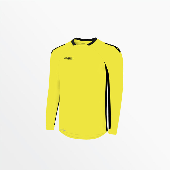 capelli MEN'S PITCH LONG SLEEVE GOALKEEPER JERSEY WITHOUT PADDING Neon Yellow