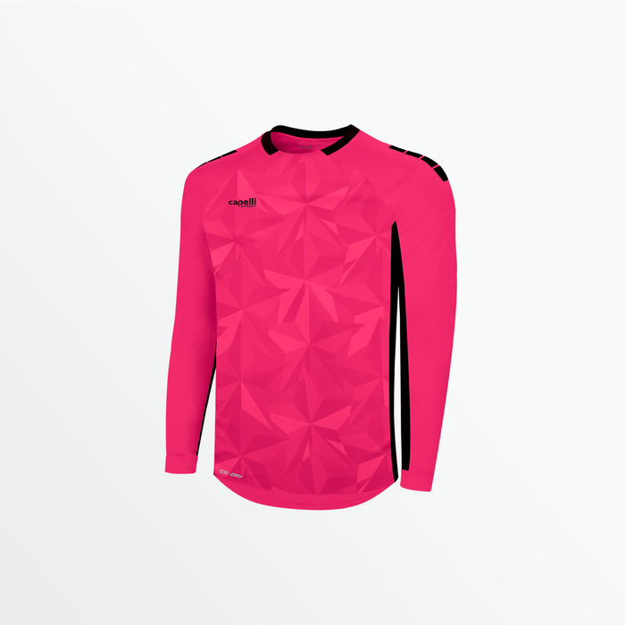 capelli MEN'S PITCH STAR LONG SLEEVE GOALKEEPER JERSEY WITH PADDING Neon Pink