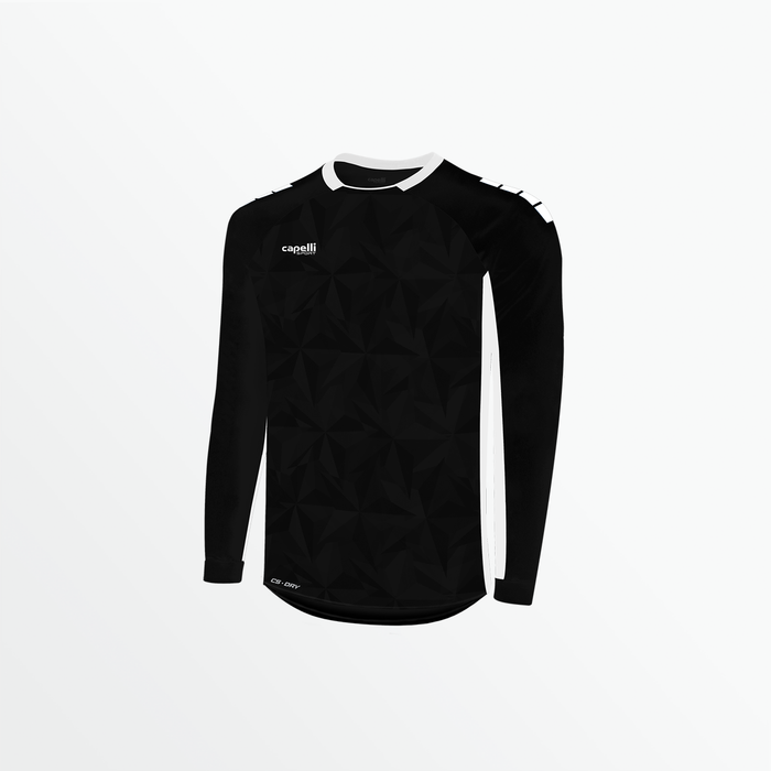 capelli MEN'S PITCH STAR LONG SLEEVE GOALKEEPER JERSEY WITH PADDING Black