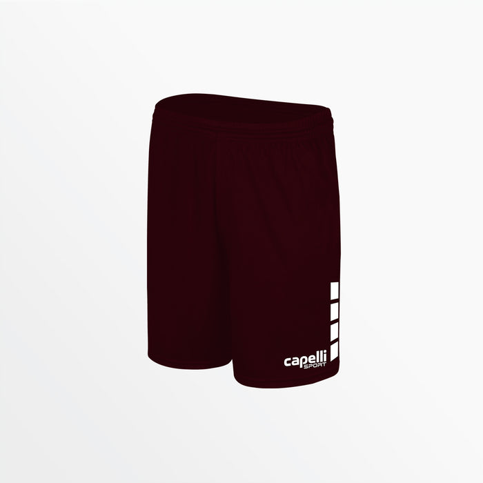 capelli MEN'S TEAM MATCH SHORTS WITH 4-CUBES Maroon
