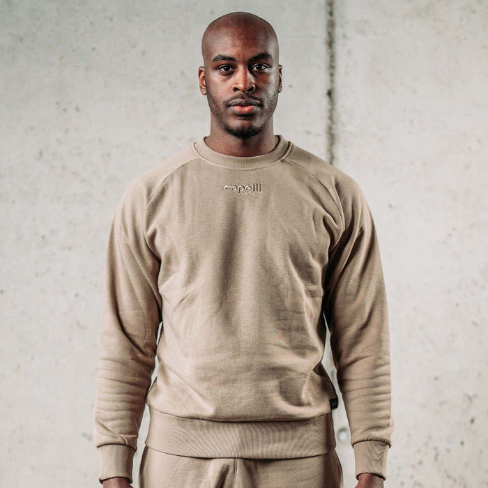 capelli MEN'S TONAL CREW NECK SWEATSHIRT Desert Brown