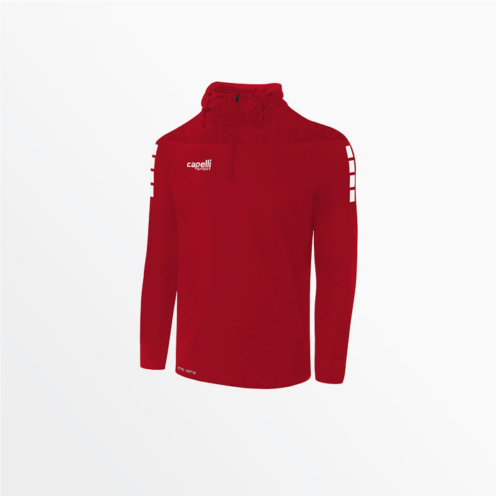 capelli MEN'S TRIBECA 1/4 ZIP THERMA FLEECE HOODIE Red
