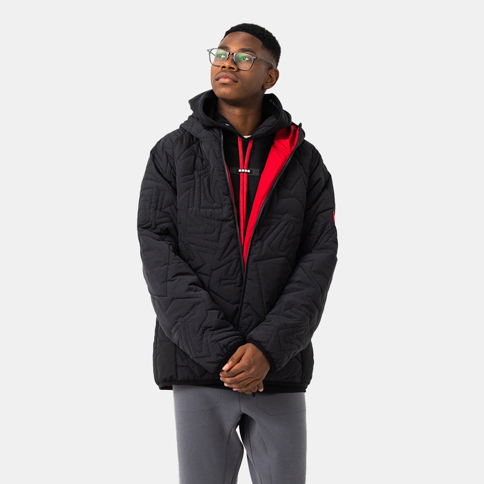 Capelli MTV MEN'S POP PUFF JACKET Black Collegiate Red