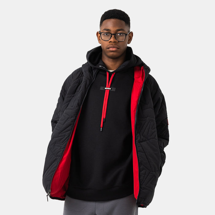 capelli MTV MEN'S POP PUFF JACKET Black Collegiate Red