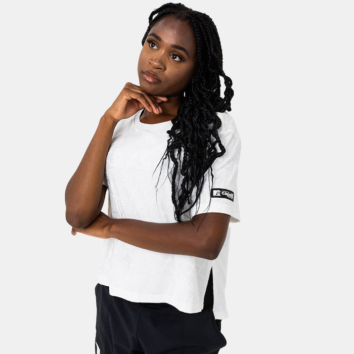 Capelli MTV WOMEN'S PUSH IT JACQUARD BOXY TEE Off White