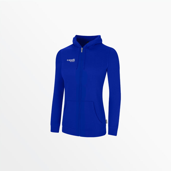 capelli WOMEN'S BASIC FLEECE ZIP UP HOODIE Royal Blue