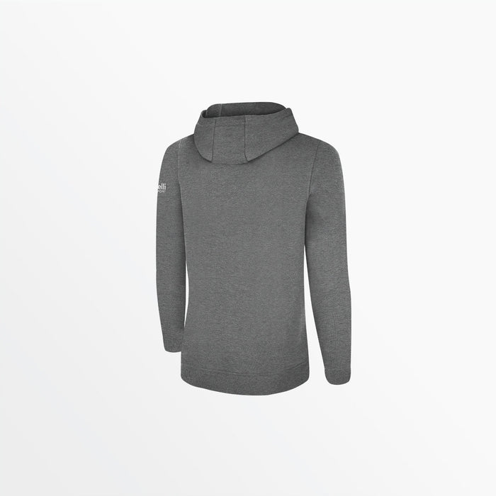 Capelli WOMEN'S BASICS FLEECE PULLOVER HOODIE WITH SLEEVE LOGO Dark Heather Grey