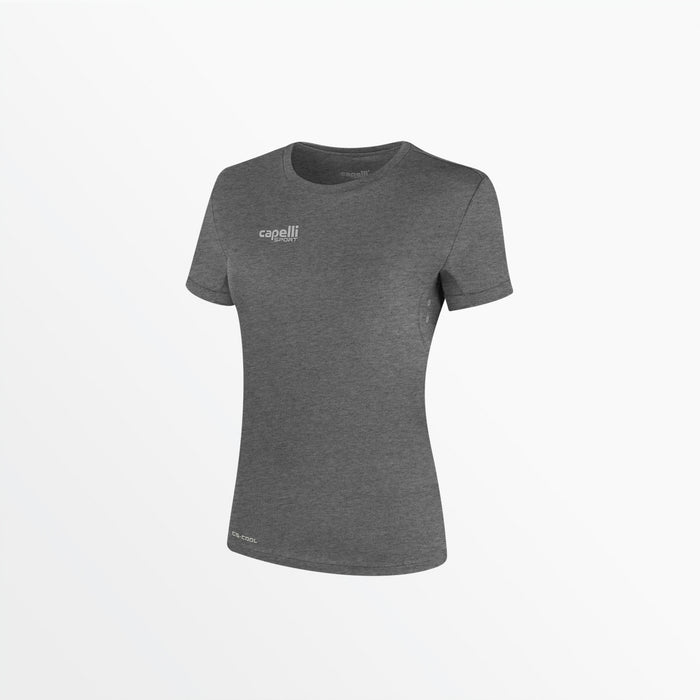 capelli WOMEN'S BASICS I SHORT SLEEVE TRAINING TOP Dark Heather Grey