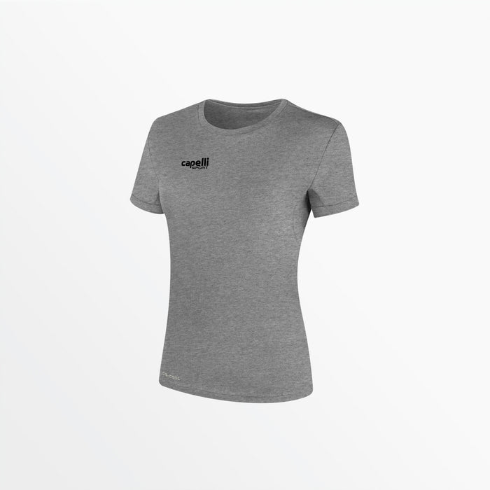 capelli WOMEN'S BASICS I SHORT SLEEVE TRAINING TOP Light Heather Grey