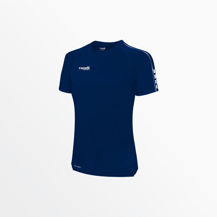 Capelli WOMEN'S BASICS ⅠⅠ OMBRE SHORT SLEEVE TRAINING TOP Navy