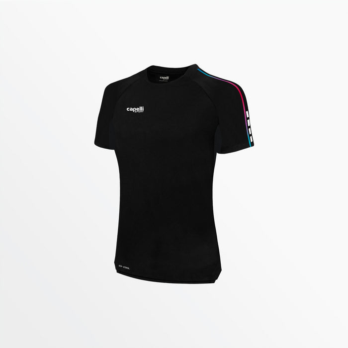 capelli WOMEN'S BASICS ⅠⅠ OMBRE SHORT SLEEVE TRAINING TOP Black