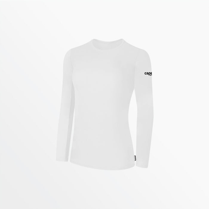 capelli WOMEN'S BASICS LONG SLEEVE COTTON TEE White