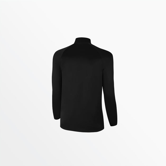 Capelli WOMEN'S BASICS THERMA FLEECE WOVEN FRONT 1/4 ZIP Black