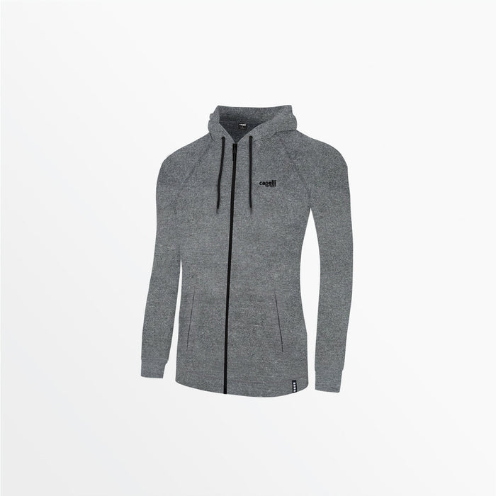 capelli WOMEN'S HEATHERED ZIP UP HOODIE Heather Medium Grey