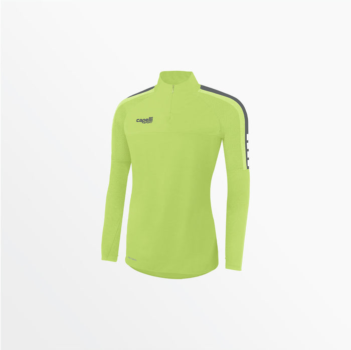 capelli WOMEN'S MADISON 1/4 ZIP TECHNICAL TRAINING TOP Lime