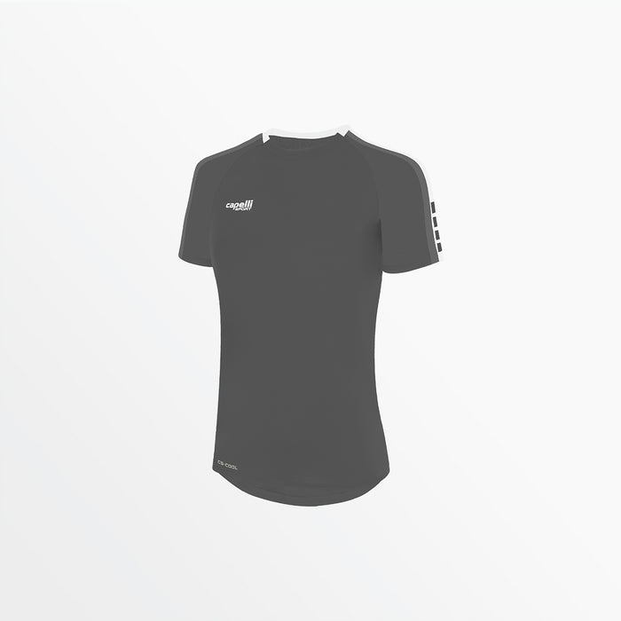 capelli WOMEN'S MADISON SHORT SLEEVE TRAINING TOP Medium Grey