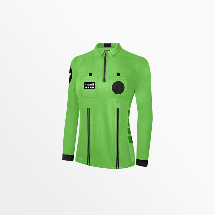 capelli WOMEN'S OFFICIAL REFEREE 1/4 ZIP LONG SLEEVE JERSEY Referee Green