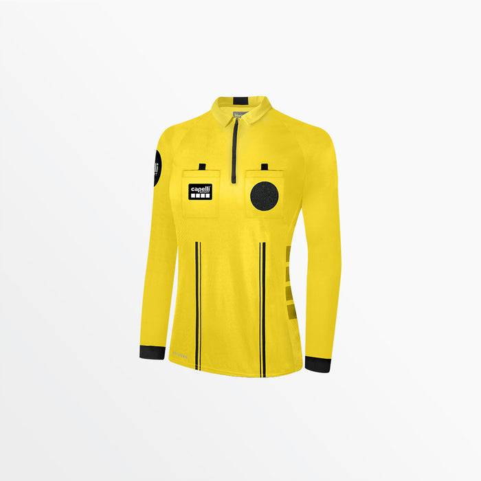 capelli WOMEN'S OFFICIAL REFEREE 1/4 ZIP LONG SLEEVE JERSEY Referee Yellow