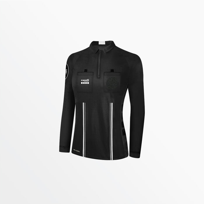 capelli WOMEN'S OFFICIAL REFEREE 1/4 ZIP LONG SLEEVE JERSEY Black