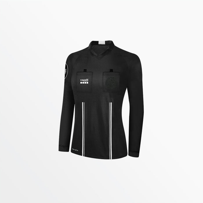 capelli WOMEN'S OFFICIAL REFEREE V-NECK LONG SLEEVE JERSEY Black