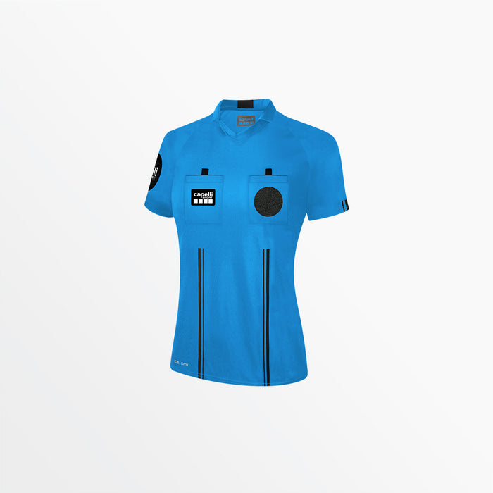 capelli WOMEN'S OFFICIAL REFEREE V-NECK SHORT SLEEVE JERSEY Referee Blue