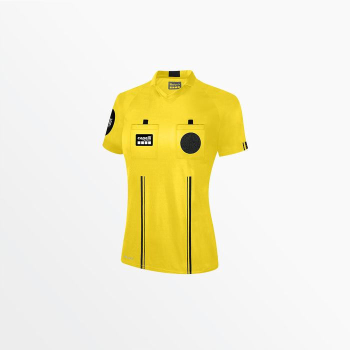 capelli WOMEN'S OFFICIAL REFEREE V-NECK SHORT SLEEVE JERSEY Referee Yellow