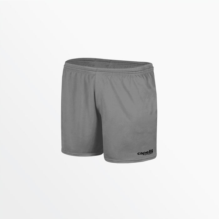 capelli WOMEN'S TEAM MATCH SHORTS 3" INSEAM Light Grey