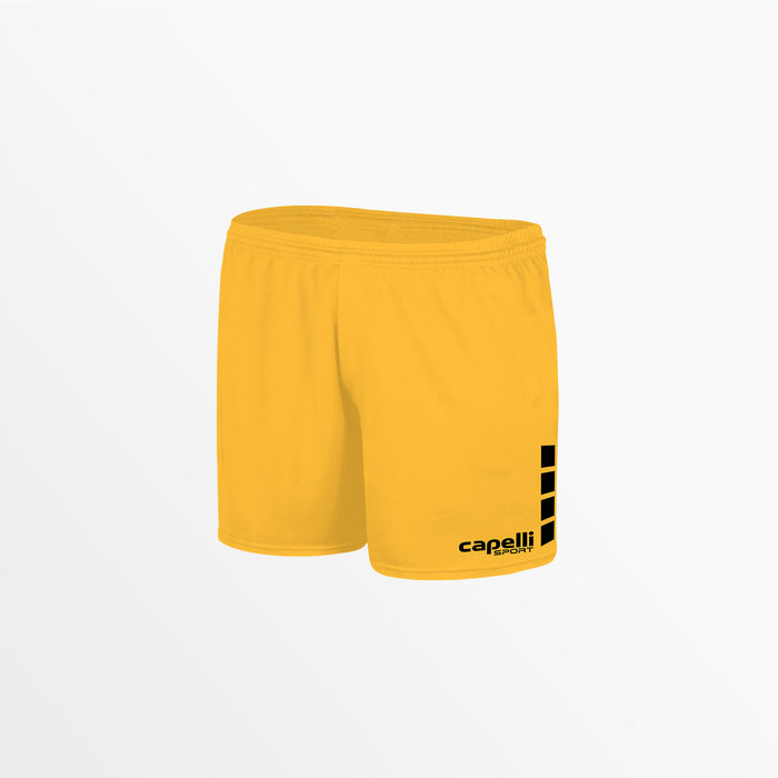 capelli WOMEN'S TEAM MATCH SHORTS WITH 3'' INSEAM AND CUBES Athletic Gold
