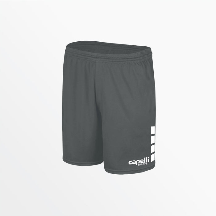 capelli WOMEN'S TEAM MATCH SHORTS WITH 5" INSEAM AND 4-CUBES Medium Grey
