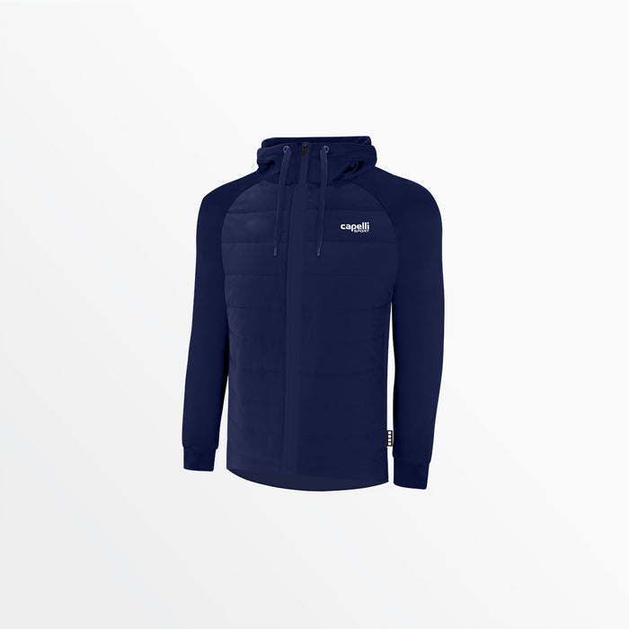 capelli WOMEN'S THERMA FLEECE WOVEN FRONT JACKET Navy