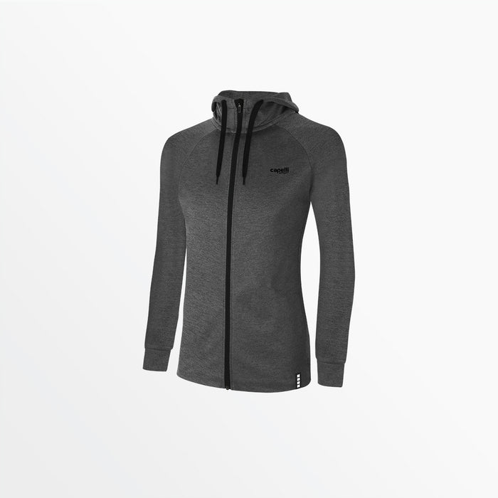 capelli WOMEN'S THERMA FLEECE ZIP UP HOODIE Dark Heather Grey