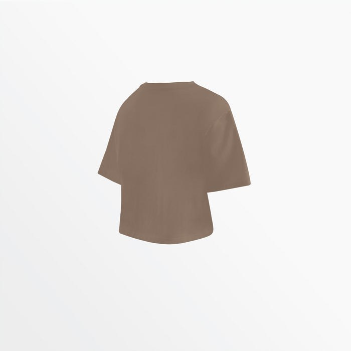 Capelli WOMEN'S TONAL CROPPED OVERSIZED TEE Desert Brown