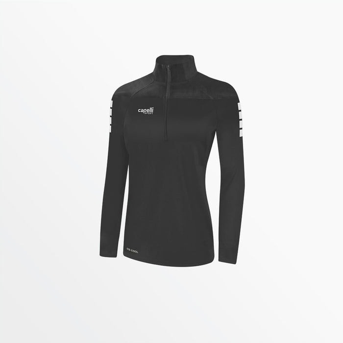 capelli WOMEN'S TRIBECA 1/4 ZIP TRAINING JACKET Dark Grey
