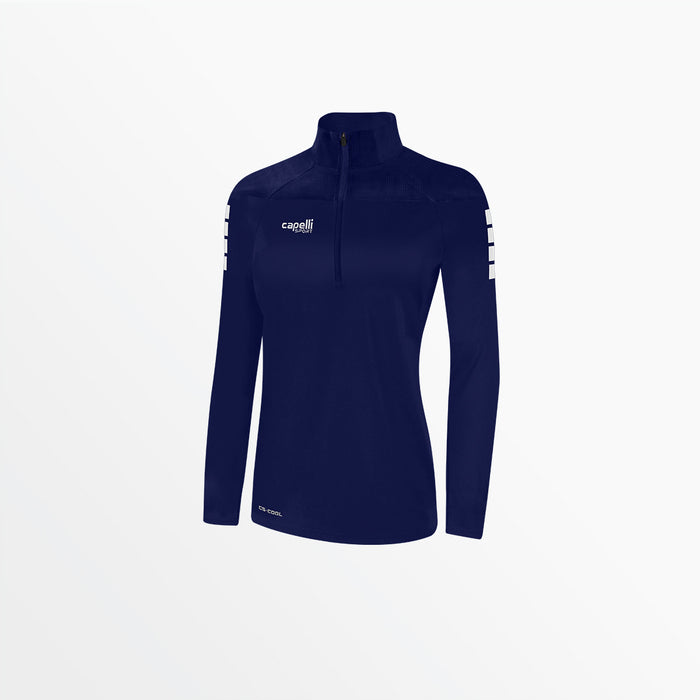 capelli WOMEN'S TRIBECA 1/4 ZIP TRAINING JACKET Navy