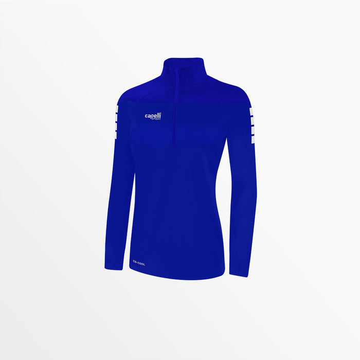 capelli WOMEN'S TRIBECA 1/4 ZIP TRAINING JACKET Royal Blue