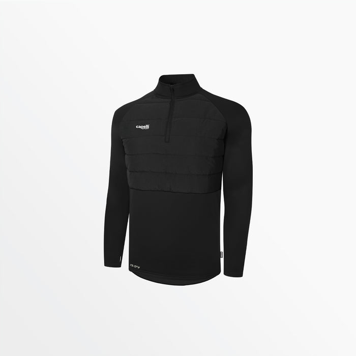 capelli YOUTH BASICS THERMA FLEECE WOVEN FRONT 1/4 ZIP TOP