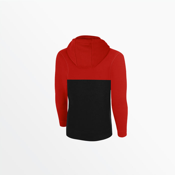 Capelli YOUTH COLOR BLOCKED FLEECE PULLOVER HOODIE Black Red