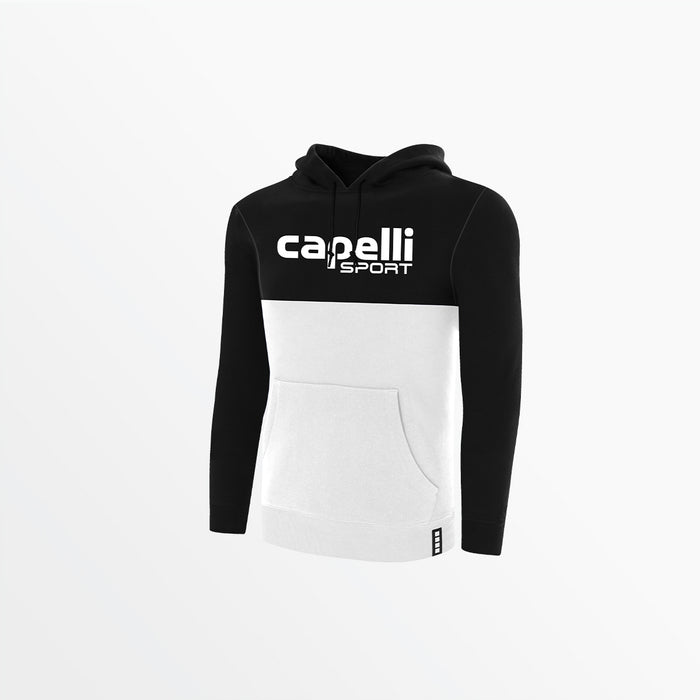 capelli YOUTH COLOR BLOCKED FLEECE PULLOVER HOODIE Black White