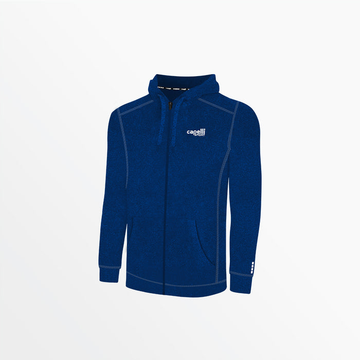 capelli YOUTH ESSENTIAL HEATHER ZIP UP HOODIE Heather Navy