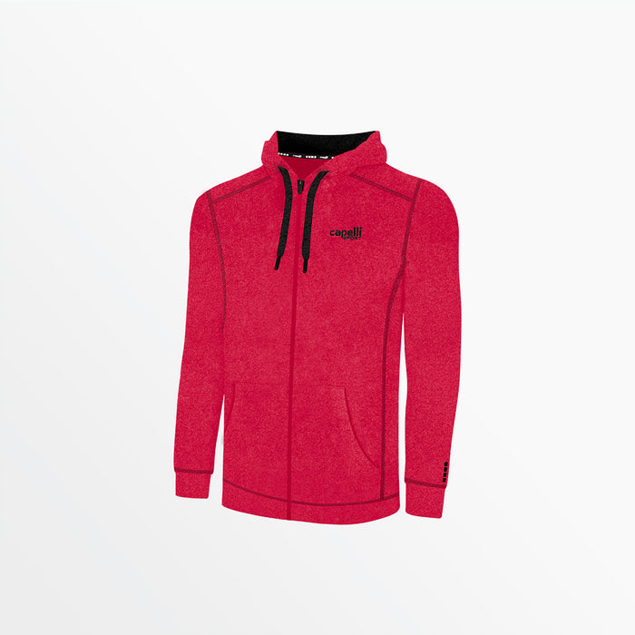 capelli YOUTH ESSENTIAL HEATHER ZIP UP HOODIE Heather Red