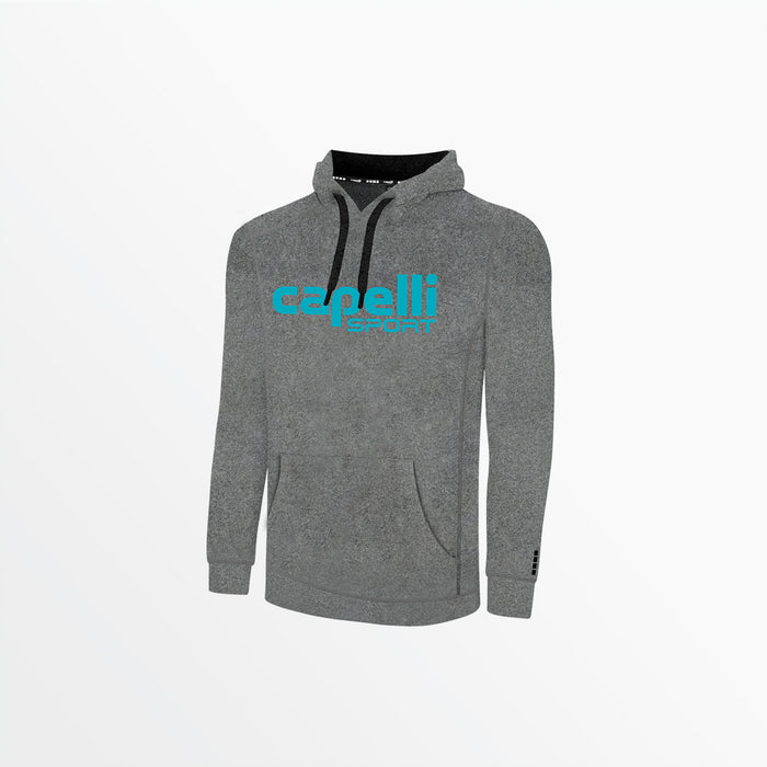 capelli YOUTH LOGO HEATHER PULLOVER HOODIE Dark Heather Grey Turquoise