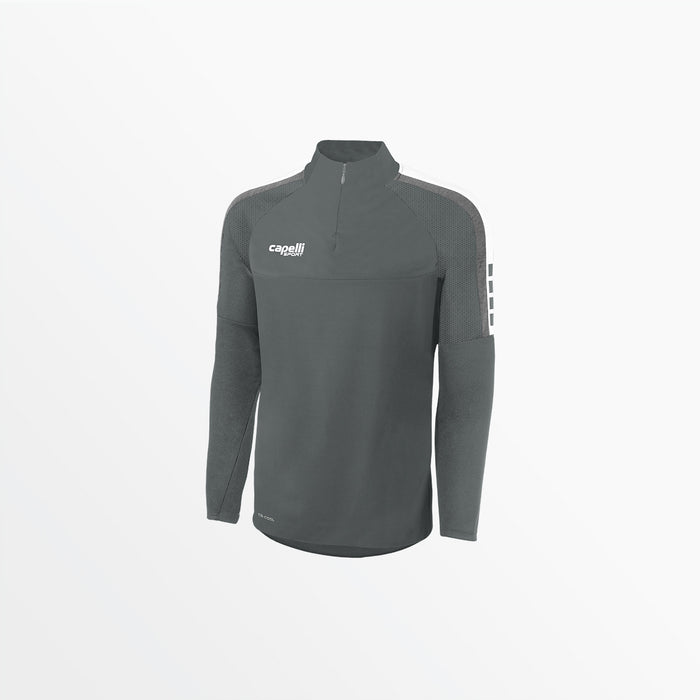 capelli YOUTH MADISON 1/4 ZIP TECHNICAL TRAINING TOP Medium Grey